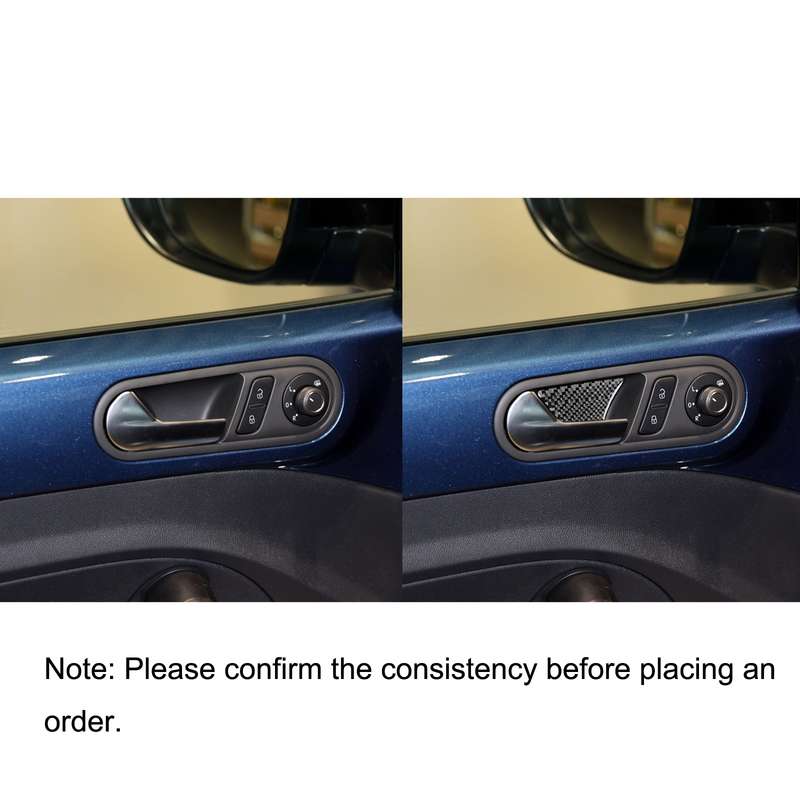 Car Carbon Fiber Inside Door Bowl Decorative Sticker for Volkswagen Beetle 2012-2019, Left and Right