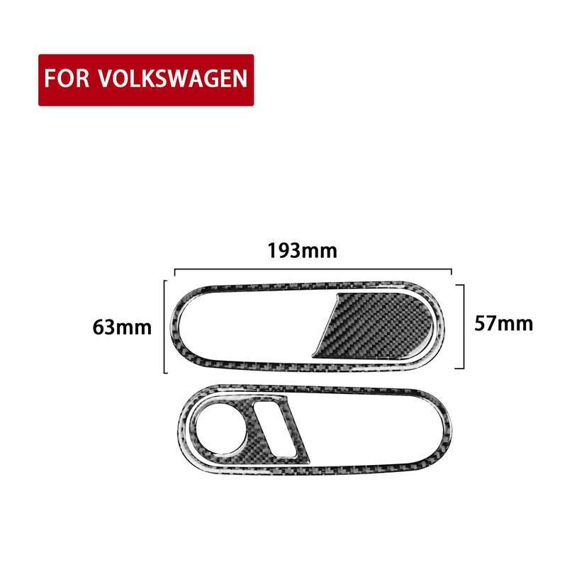 Car Carbon Fiber Door Inside Handle Decorative Sticker for Volkswagen Beetle 2012-2019, Right Drive