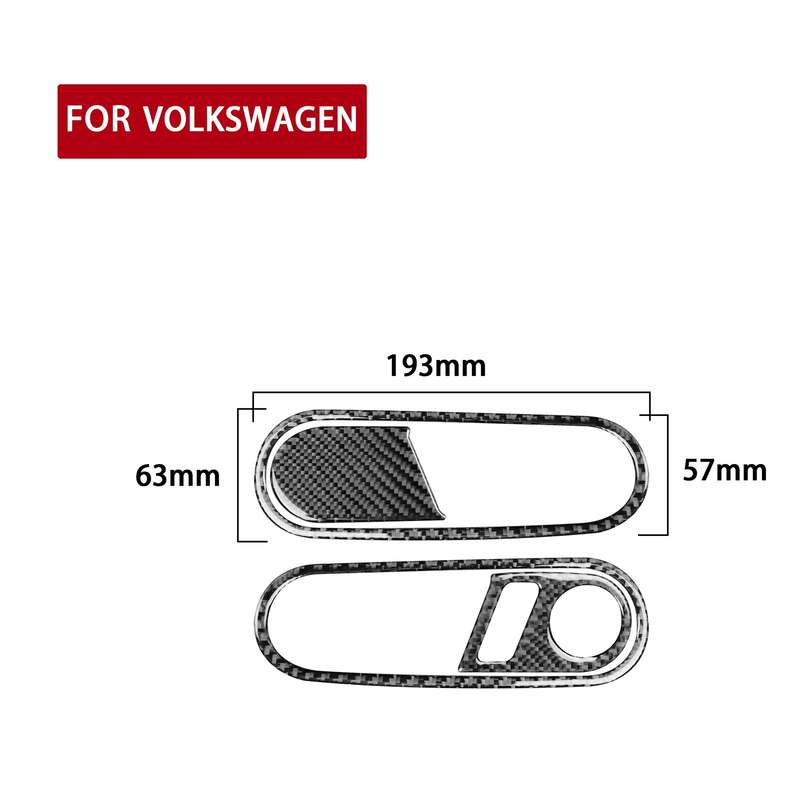 Car Carbon Fiber Door Inside Handle Decorative Sticker for Volkswagen Beetle 2012-2019, Left Drive