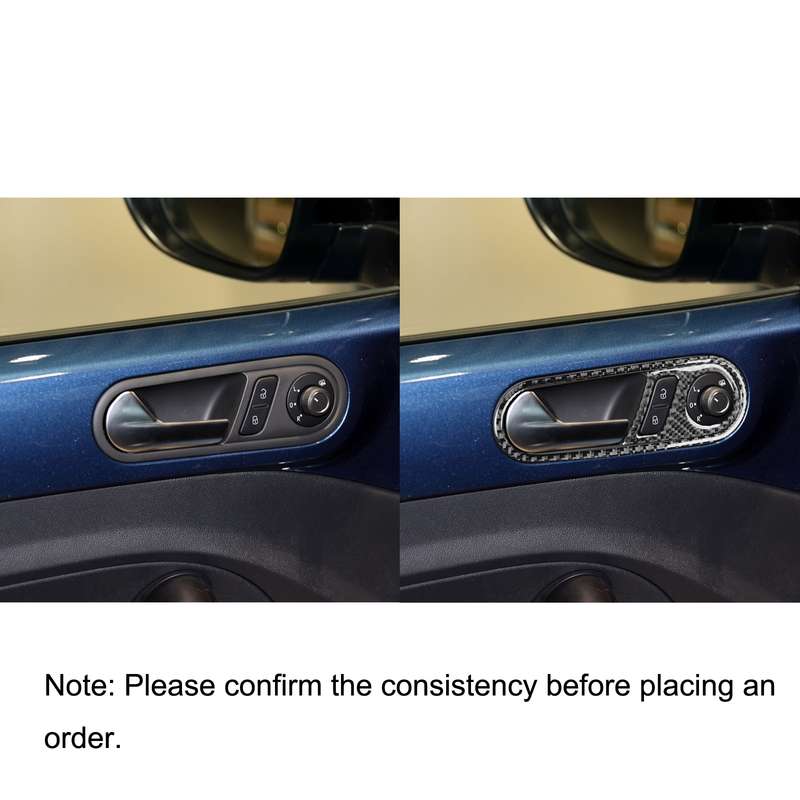 Car Carbon Fiber Door Inside Handle Decorative Sticker for Volkswagen Beetle 2012-2019, Left Drive