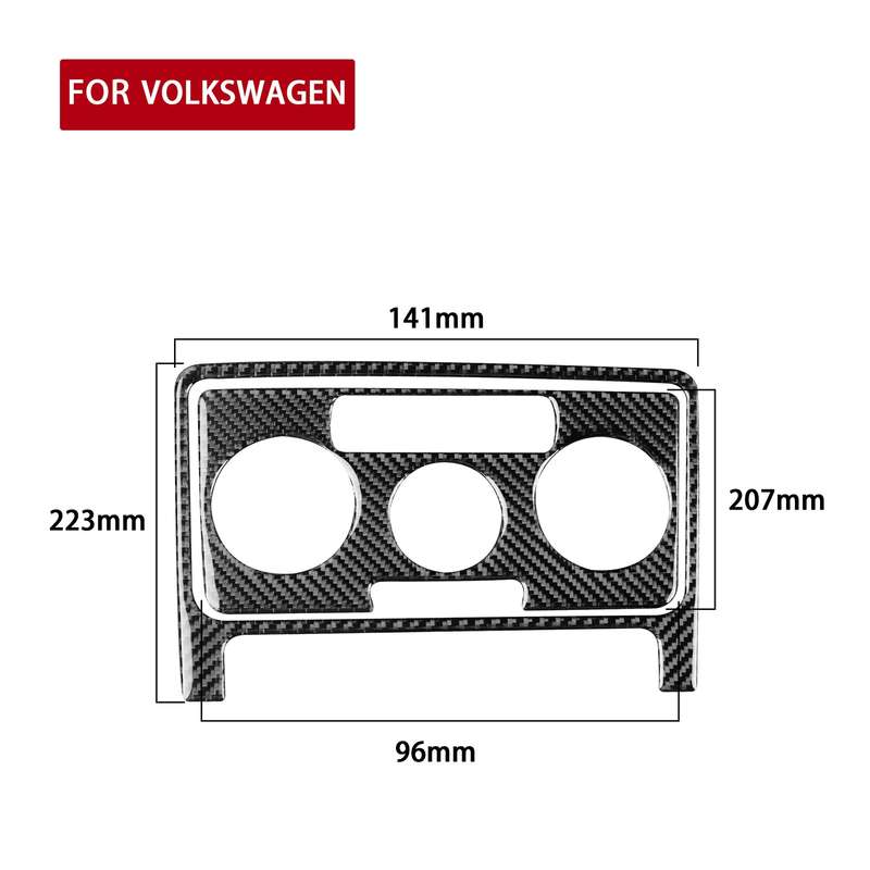 Car Carbon Fiber Air Conditioning CD Panel Decorative Sticker for Volkswagen Beetle 2012-2019, Left
