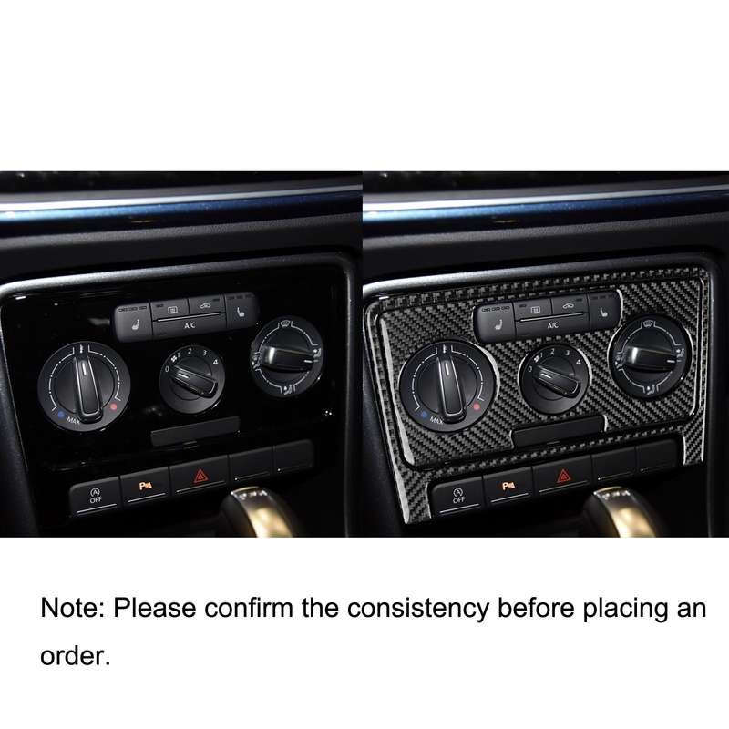 Car Carbon Fiber Air Conditioning CD Panel Decorative Sticker for Volkswagen Beetle 2012-2019, Left