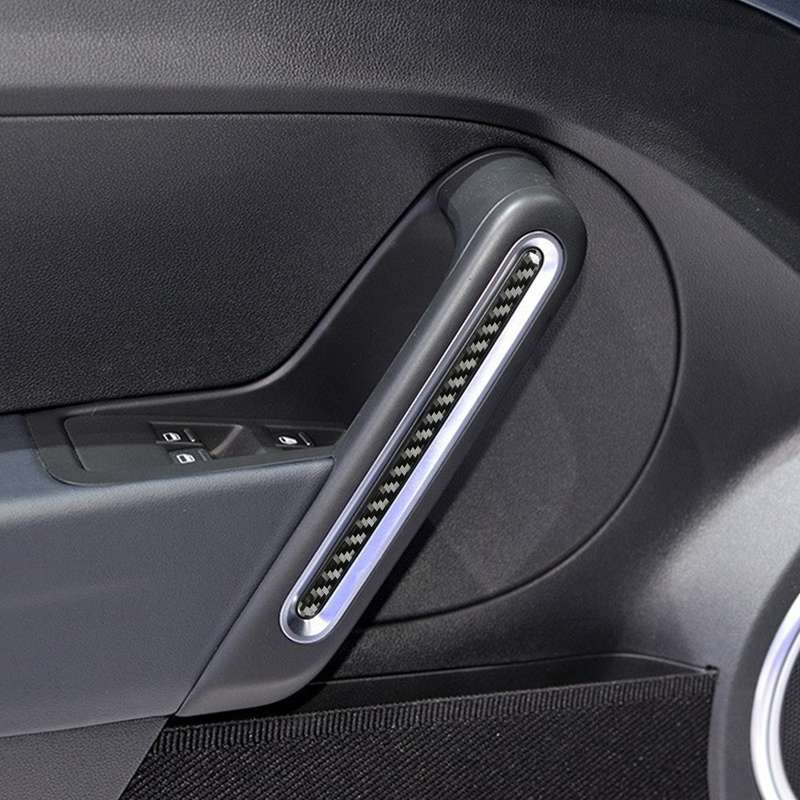 Car Carbon Fiber Door Decorative Sticker for Volkswagen Beetle 2012-2019, Left and Right Drive Unive