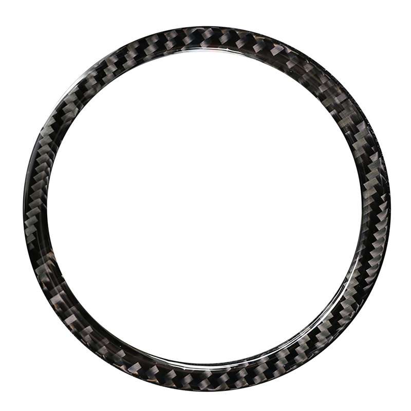 4 PCS Car Carbon Fiber Horn Ring Solid Color Decorative Sticker for BMW G01 X3 2018-2020 / G02 X4 20