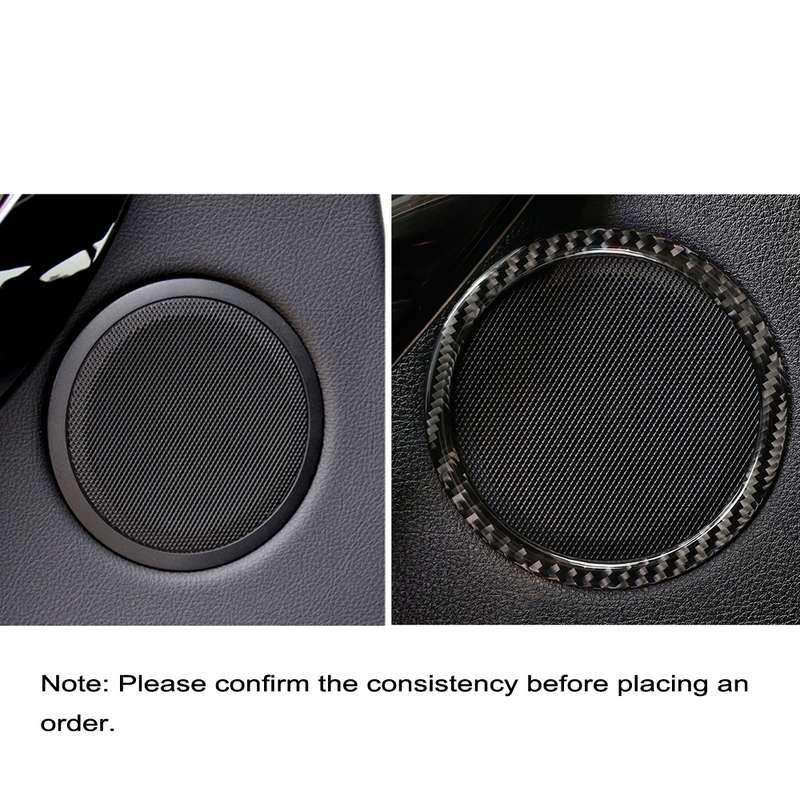 4 PCS Car Carbon Fiber Horn Ring Solid Color Decorative Sticker for BMW G01 X3 2018-2020 / G02 X4 20