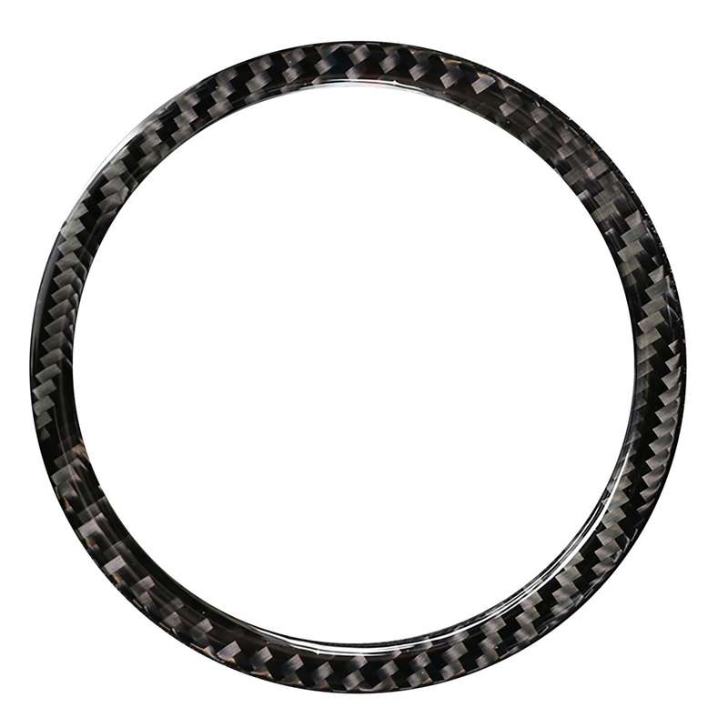 2 PCS Car Carbon Fiber Horn Ring Solid Color Decorative Sticker for BMW G01 X3 2018-2020 / G02 X4 20