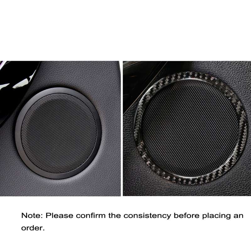2 PCS Car Carbon Fiber Horn Ring Solid Color Decorative Sticker for BMW G01 X3 2018-2020 / G02 X4 20