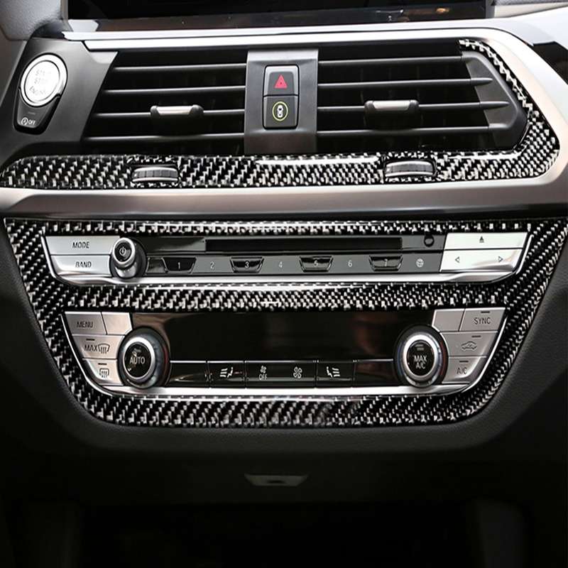 Car Carbon Fiber Air Conditioner CD Control Panel M Performance Decorative Sticker for BMW G01 X3 20