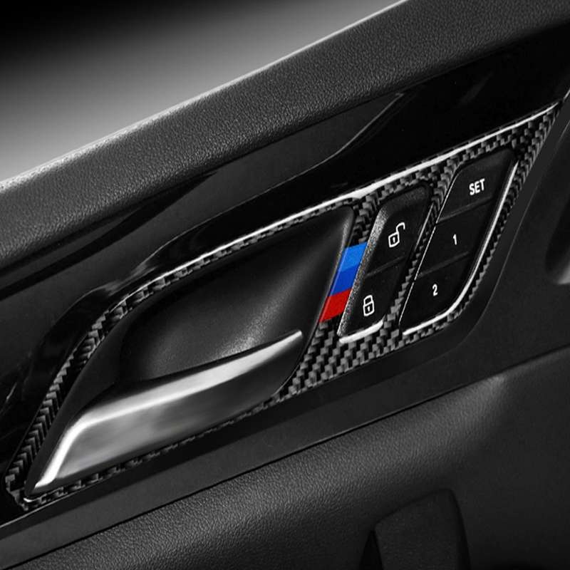 Car Carbon Fiber Inner Door Handle 3-color Decorative Sticker for BMW G01 X3 2018-2020 / G02 X4 2019
