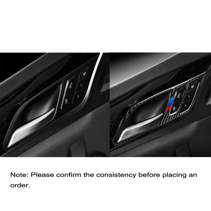 Car Carbon Fiber Inner Door Handle 3-color Decorative Sticker for BMW G01 X3 2018-2020 / G02 X4 2019
