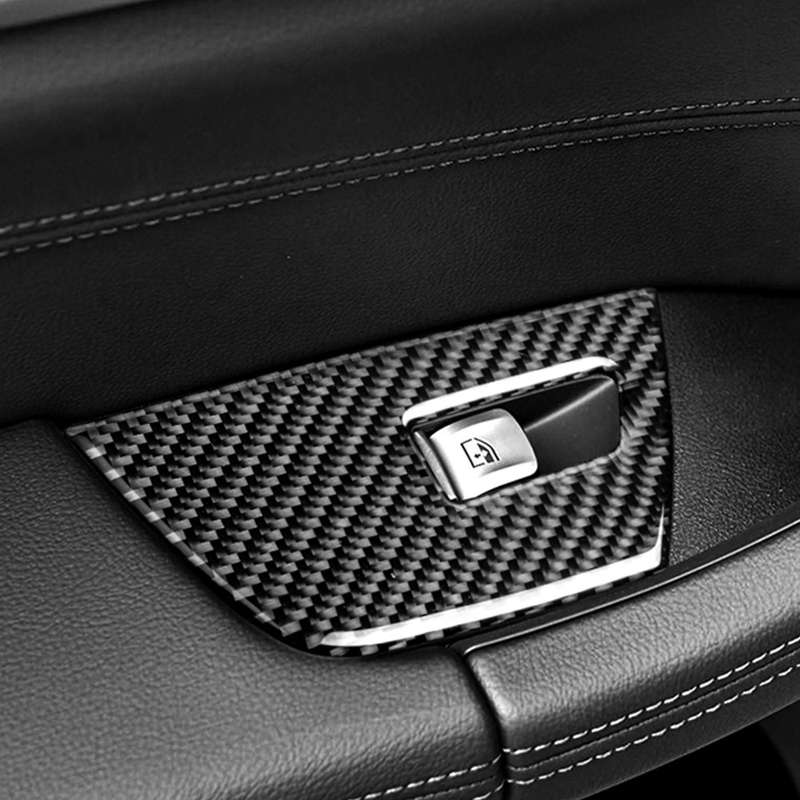 Car Carbon Fiber Window Glass Control Panel Solid Color Decorative Sticker for BMW G01 X3 2018-2020