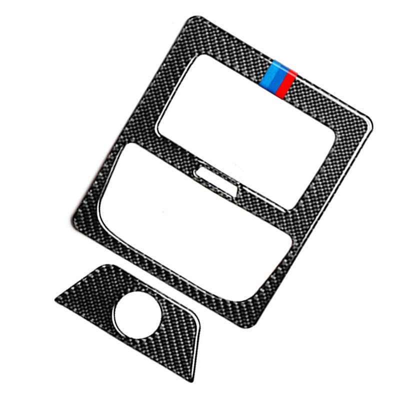 Car Carbon Fiber Rear Air Conditioning Vent 3-color Decorative Sticker for BMW G01 X3 2018-2020 / G0