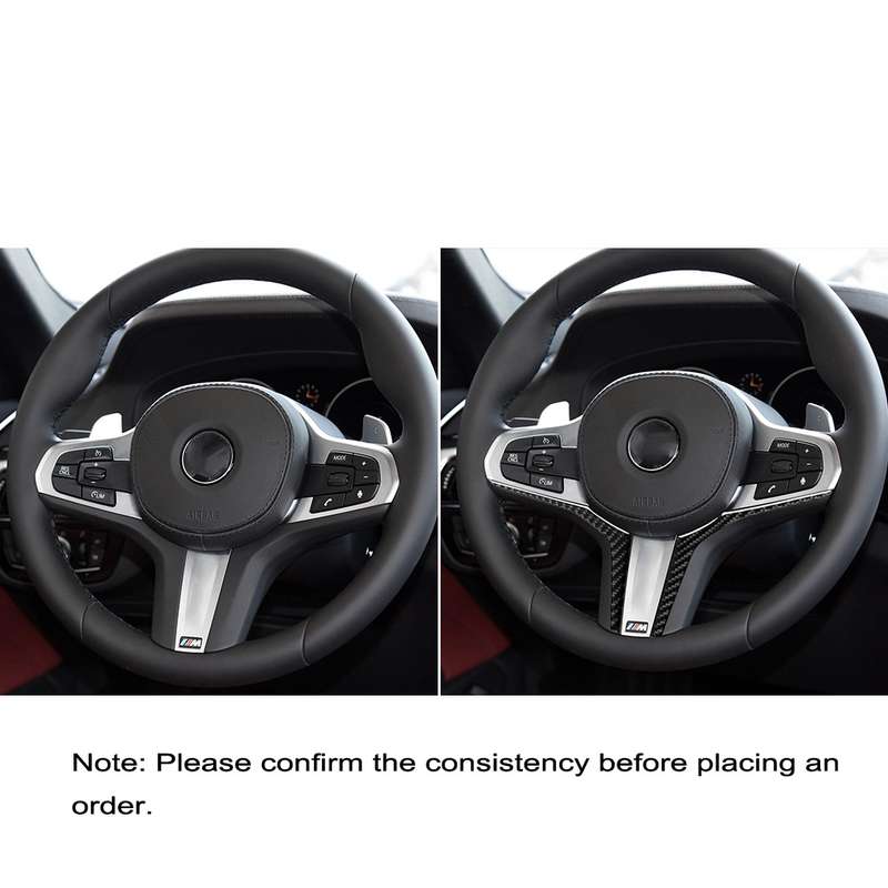 2 in 1 Car Carbon Fiber Steering Wheel Below Decorative Sticker for BMW G01 X3 2018-2020 / G02 X4 20