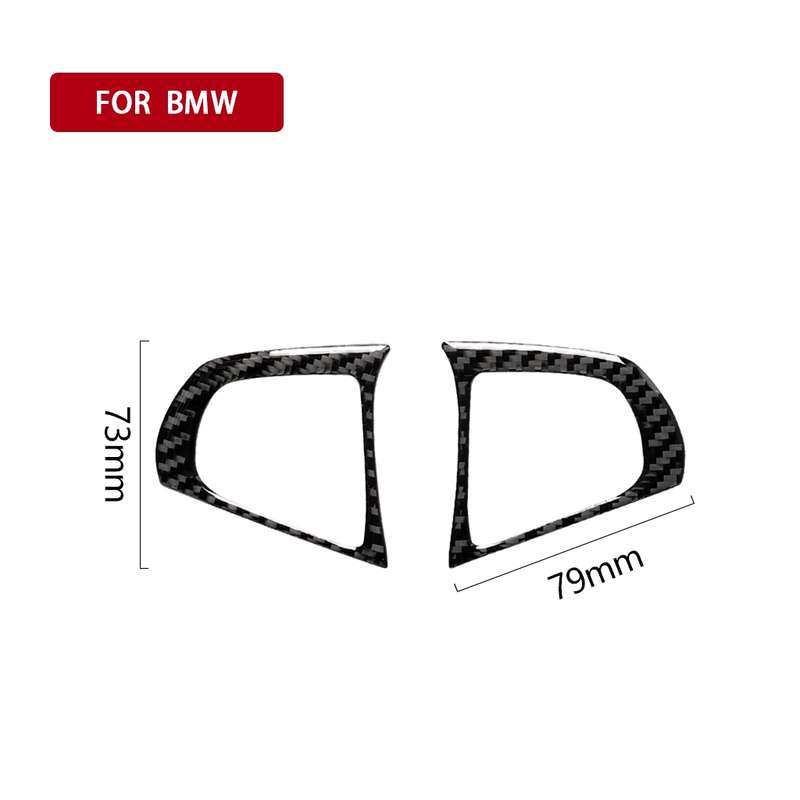 2 in 1 Car Carbon Fiber Steering Wheel Button Solid Color B Decorative Sticker for BMW G01 X3 2018-2
