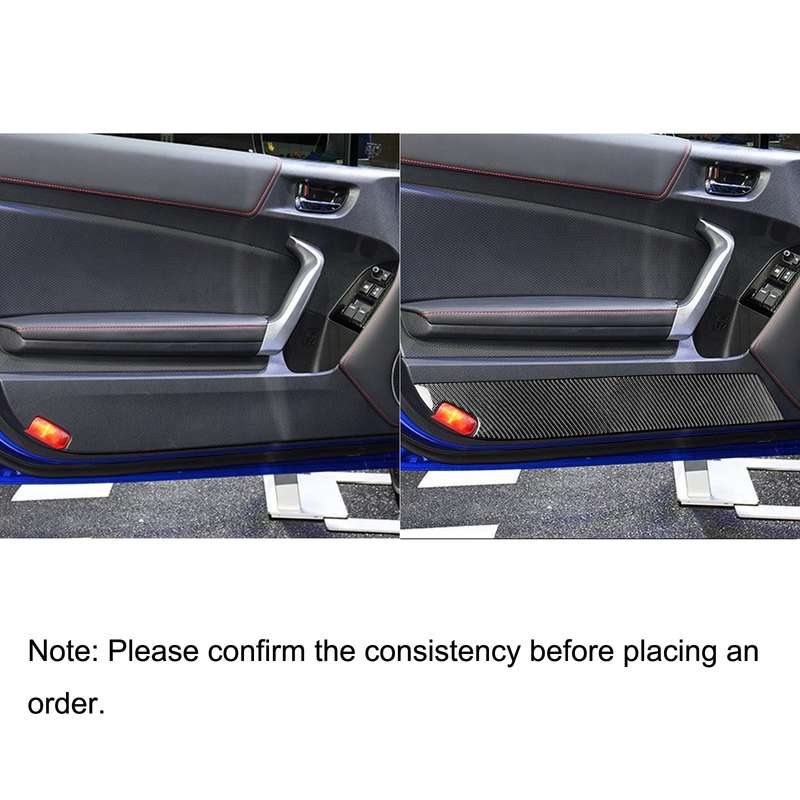 2 in 1 Car Carbon Fiber Door Panel Decorative Sticker for Subaru BRZ / Toyota 86 2017-2019, Left and
