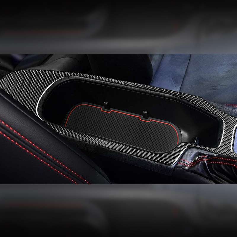 2 in 1 Car Carbon Fiber Central Armrest Panel Set A Decorative Sticker for Subaru BRZ / Toyota 86 20