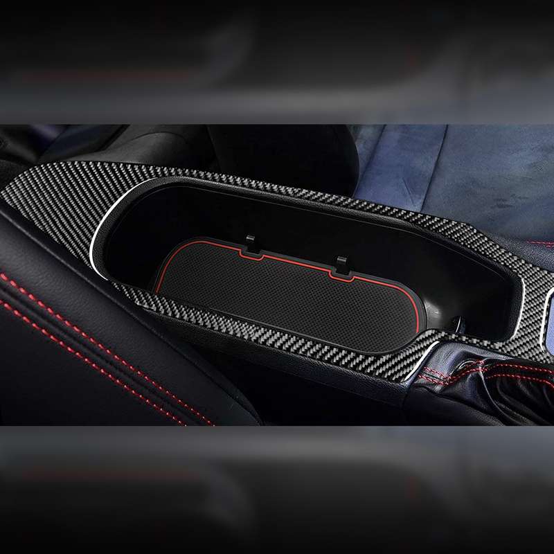Car Carbon Fiber Central Armrest Panel Decorative Sticker for Subaru BRZ / Toyota 86 2017-2019, Righ