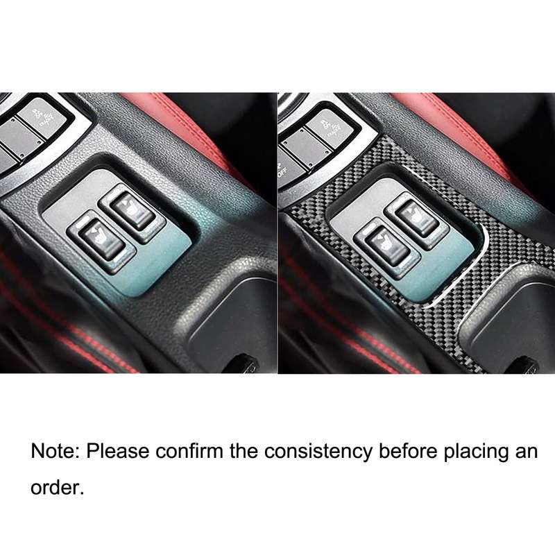 Car Carbon Fiber Central Armrest Panel Decorative Sticker for Subaru BRZ / Toyota 86 2017-2019, Left