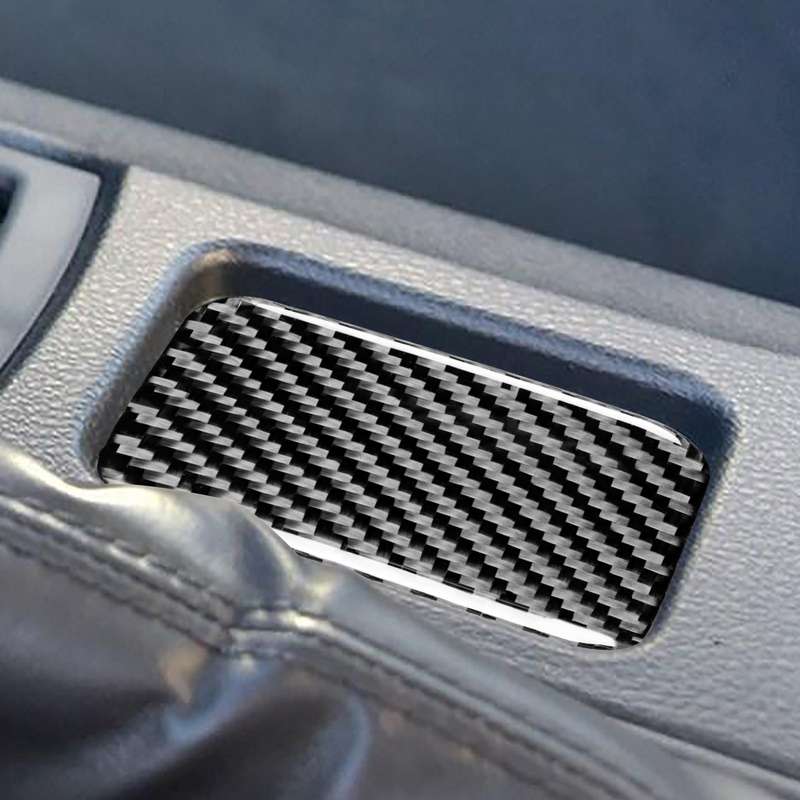 Car Carbon Fiber Storage Box Cover Decorative Sticker for Subaru BRZ / Toyota 86 2017-2019, Left and