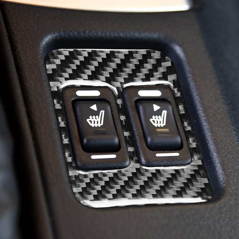 Car Carbon Fiber Seat Heating Button A Decorative Sticker for Subaru BRZ / Toyota 86 2017-2019, Left