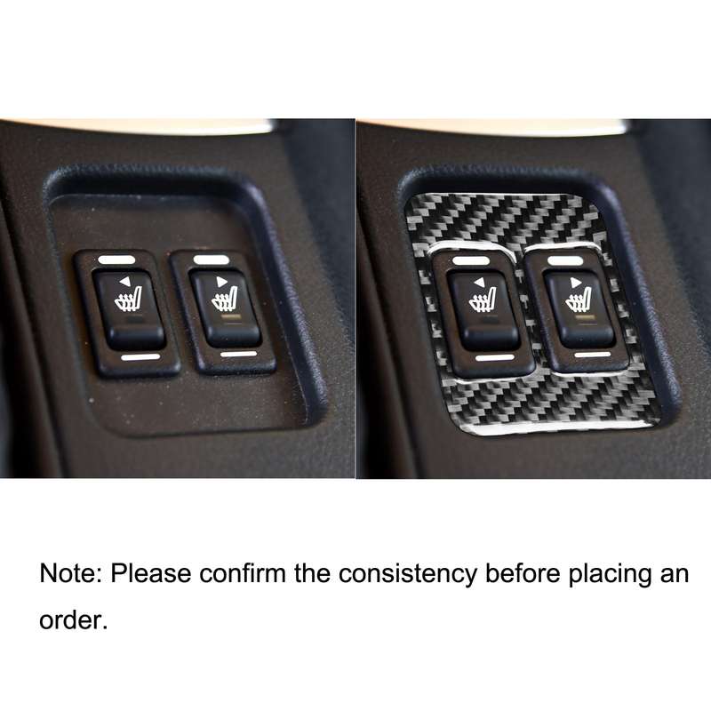 Car Carbon Fiber Seat Heating Button A Decorative Sticker for Subaru BRZ / Toyota 86 2017-2019, Left