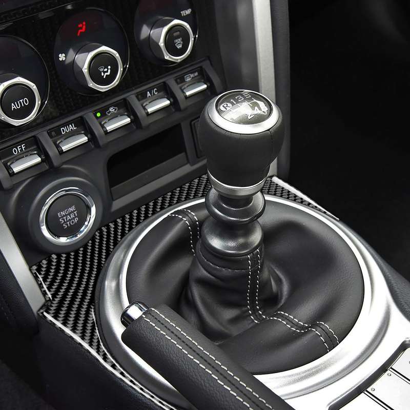 Car Carbon Fiber Gear Decorative Sticker for Subaru BRZ / Toyota 86 2017-2019, Left Drive