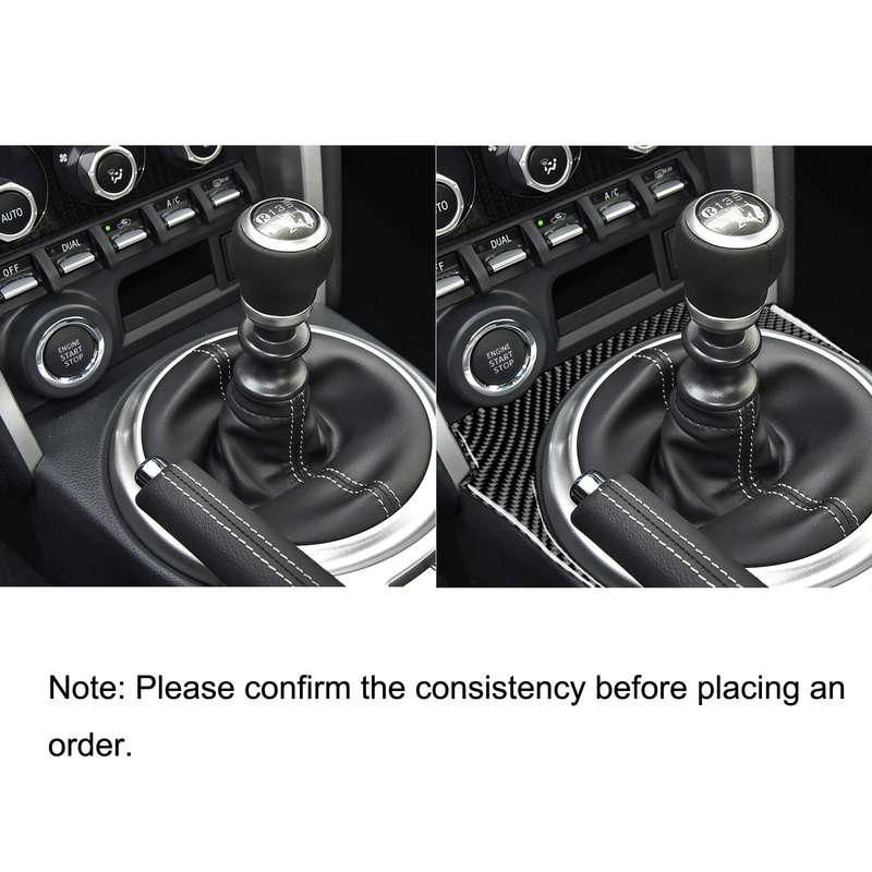 Car Carbon Fiber Gear Decorative Sticker for Subaru BRZ / Toyota 86 2017-2019, Left Drive