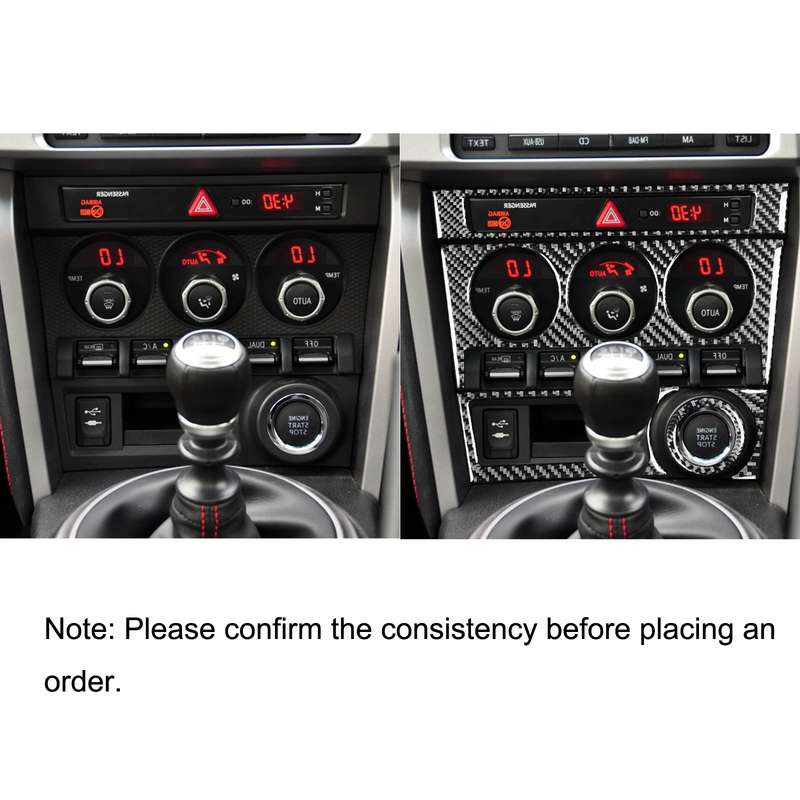 5 in 1 Car Carbon Fiber Control Panel A Decorative Sticker for Subaru BRZ / Toyota 86 2017-2019, Rig