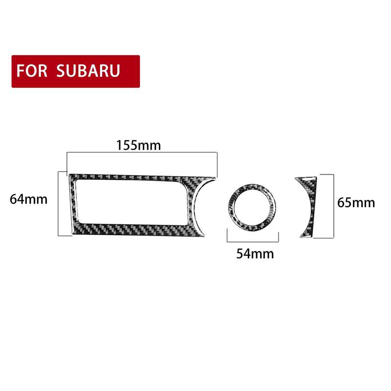 3 in 1 Car Carbon Fiber Storage Box A Decorative Sticker for Subaru BRZ / Toyota 86 2017-2019, Right