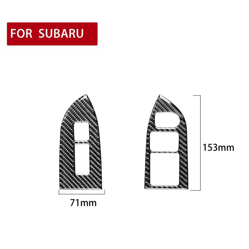 2 in 1 Car Carbon Fiber Window Lift Panel Decorative Sticker for Subaru BRZ / Toyota 86 2017-2019, R