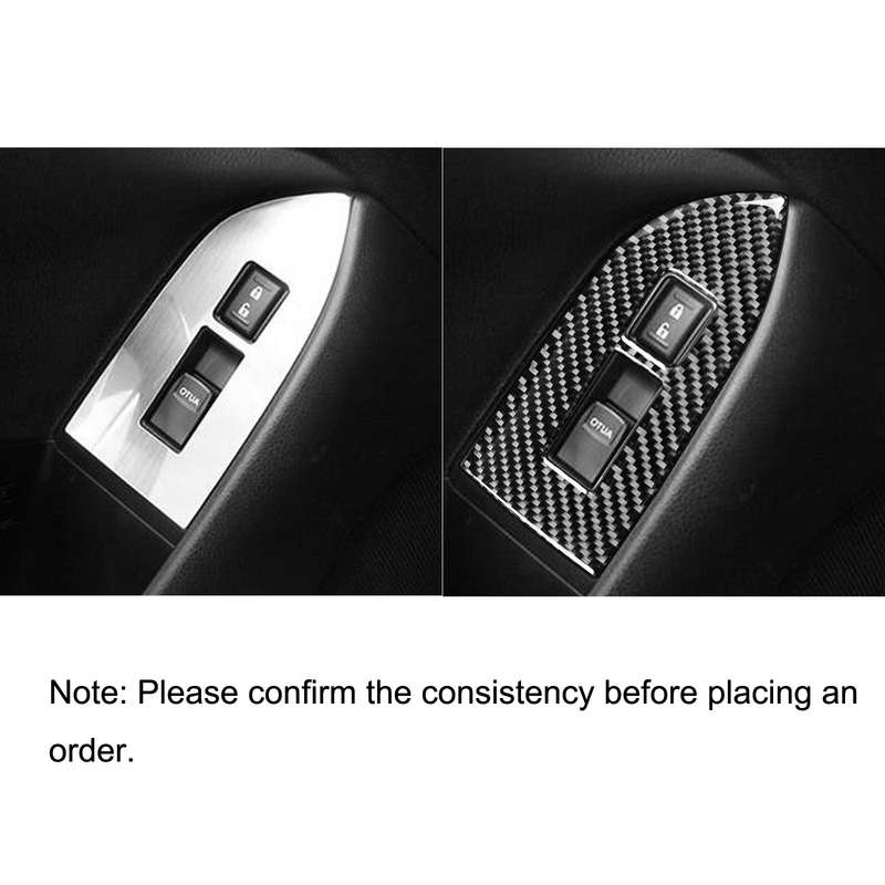 2 in 1 Car Carbon Fiber Window Lift Panel Decorative Sticker for Subaru BRZ / Toyota 86 2017-2019, R