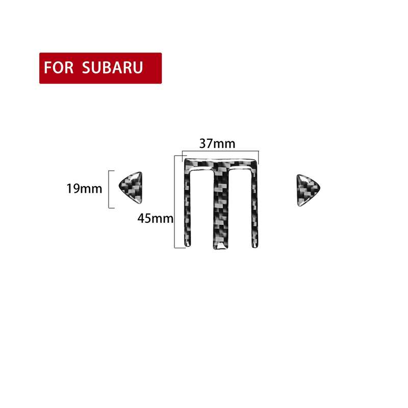 3 in 1 Car Carbon Fiber Central Air Outlet Decorative Sticker for Subaru BRZ / Toyota 86 2017-2019,
