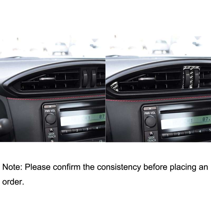 3 in 1 Car Carbon Fiber Central Air Outlet Decorative Sticker for Subaru BRZ / Toyota 86 2017-2019,