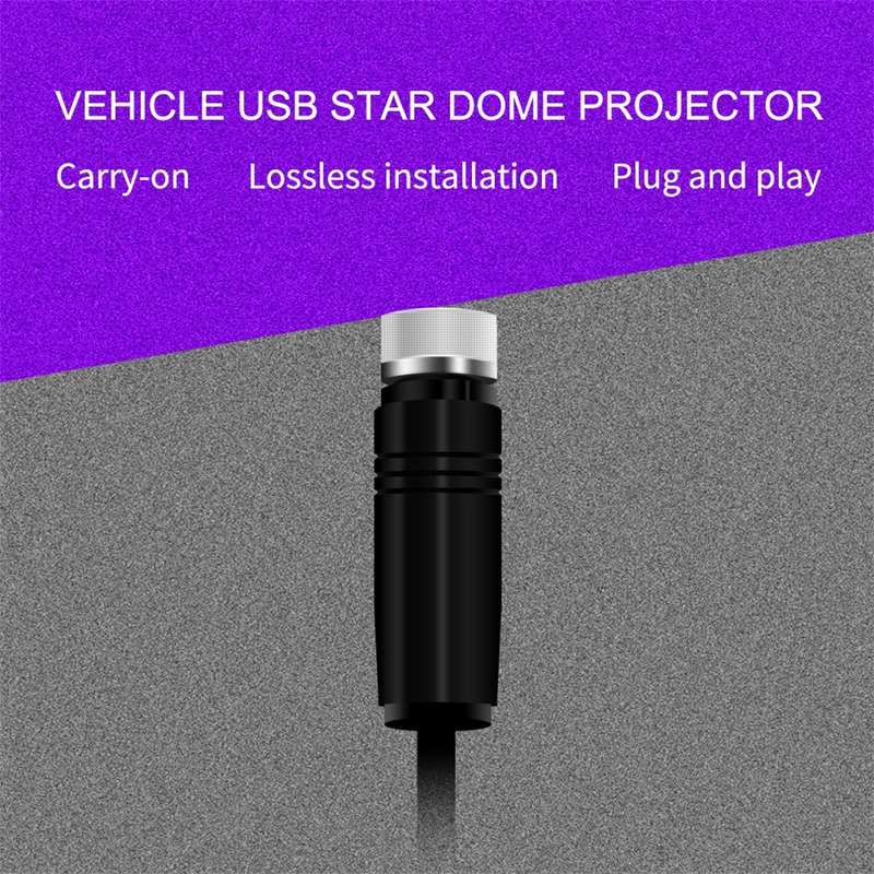 Car USB Star Dome Projector Hose Light, Constantly Bright Version(Red)