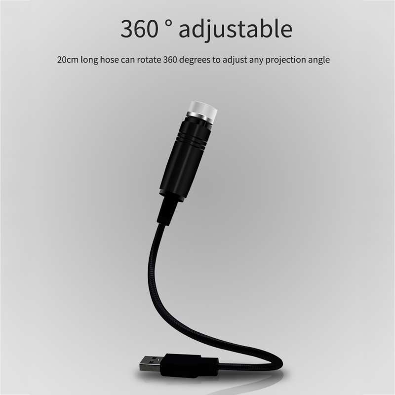 Car USB Star Dome Projector Hose Light, Constantly Bright Version(Red)