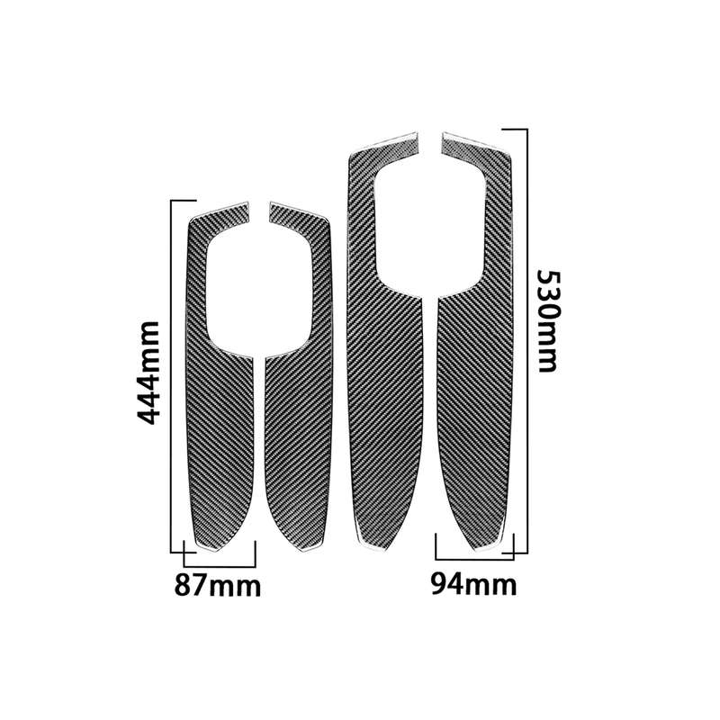 4 PCS / Set Carbon Fiber Car Door Armrest Panel Decorative Sticker for Toyota Tundra 2014-2018, Left