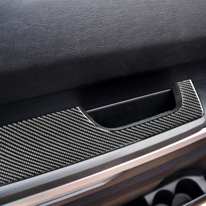4 PCS / Set Carbon Fiber Car Door Armrest Panel Decorative Sticker for Toyota Tundra 2014-2018, Left