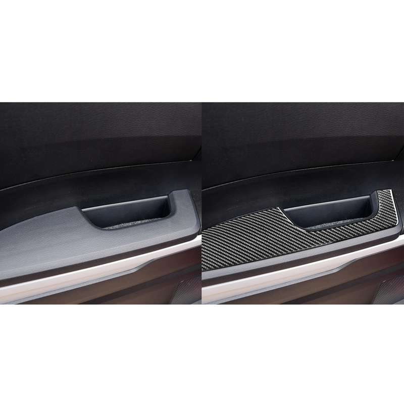 4 PCS / Set Carbon Fiber Car Door Armrest Panel Decorative Sticker for Toyota Tundra 2014-2018, Left