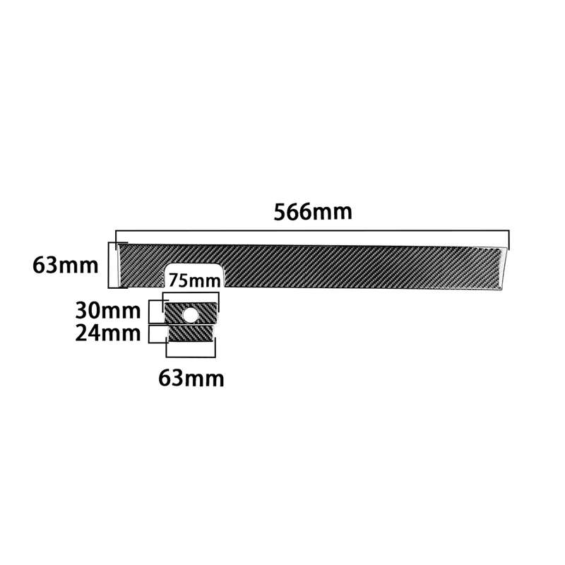 3 PCS / Set Carbon Fiber Car Co-pilot Glove Box Decorative Sticker for Toyota Tundra 2014-2018, Left