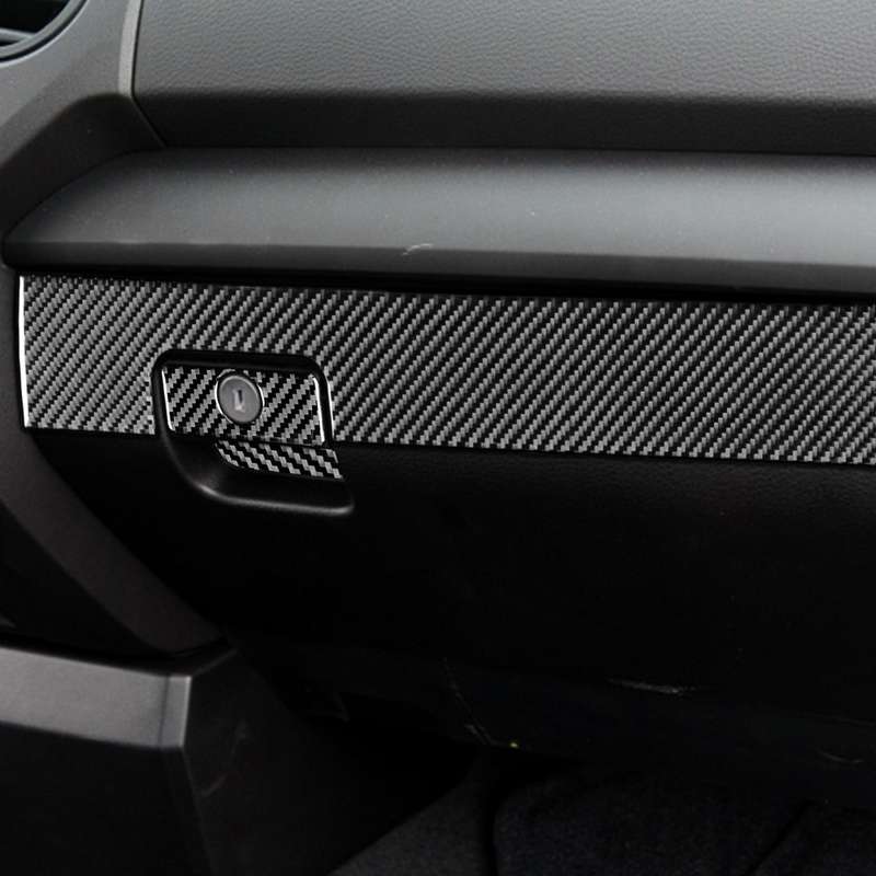 3 PCS / Set Carbon Fiber Car Co-pilot Glove Box Decorative Sticker for Toyota Tundra 2014-2018, Left