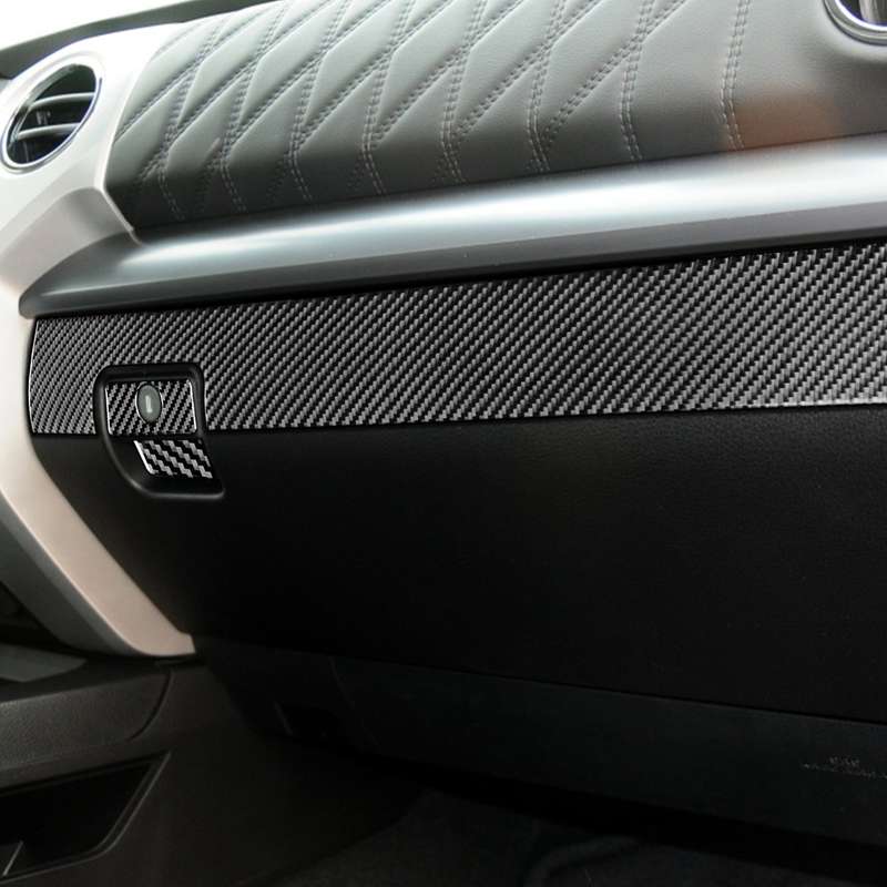 3 PCS / Set Carbon Fiber Car Co-pilot Glove Box Decorative Sticker for Toyota Tundra 2014-2018, Left