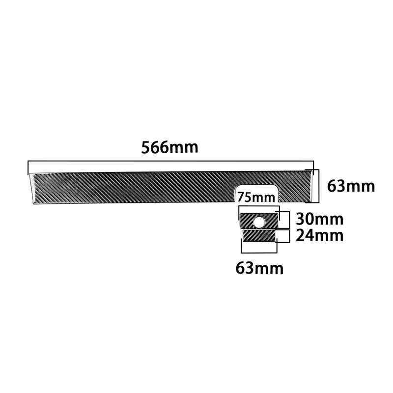 3 PCS / Set Carbon Fiber Car Co-pilot Glove Box Decorative Sticker for Toyota Tundra 2014-2018, Righ