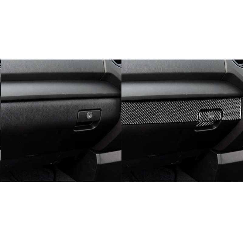 3 PCS / Set Carbon Fiber Car Co-pilot Glove Box Decorative Sticker for Toyota Tundra 2014-2018, Righ