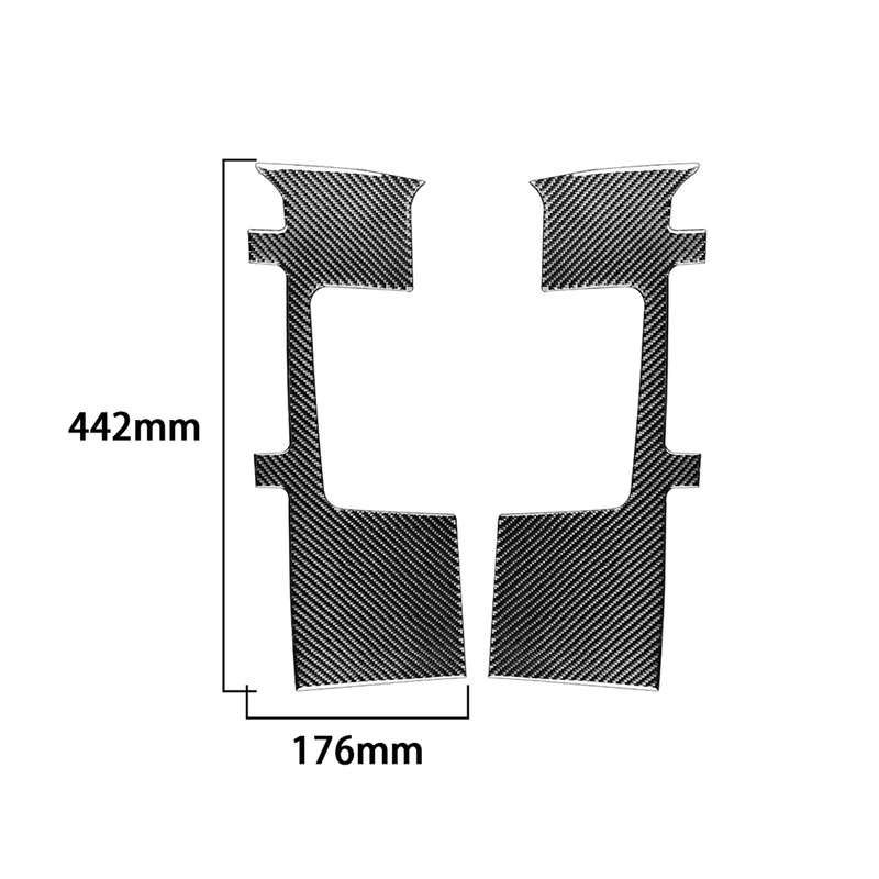 2 PCS / Set Carbon Fiber Car Seat Belt Panel Decorative Sticker for Toyota Tundra 2014-2018, Left Ri