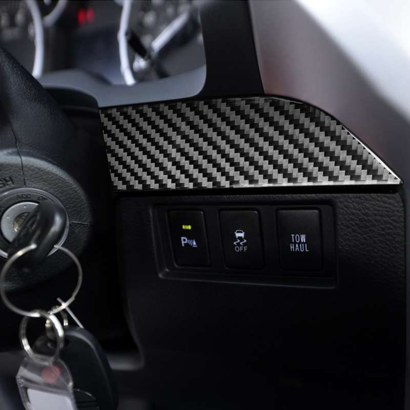 3 PCS / Set Carbon Fiber Car Center Console Decorative Sticker for Toyota Tundra 2014-2018, Left Dri
