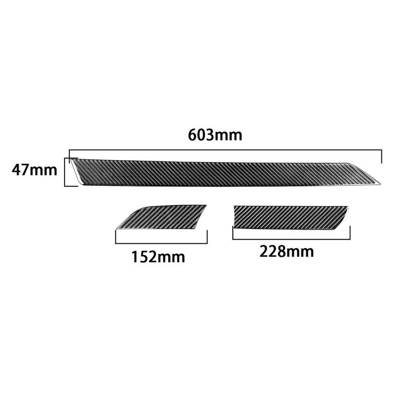 3 PCS / Set Carbon Fiber Car Center Console Decorative Sticker for Toyota Tundra 2014-2018, Right Dr