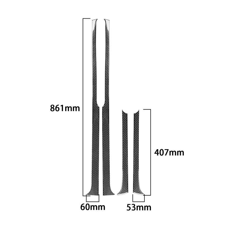 4 PCS / Set Carbon Fiber Car Door Panel Decorative Sticker for Toyota Tundra 2014-2018, Left Right D
