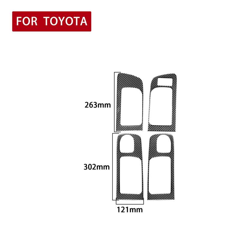 4 PCS / Set Carbon Fiber Car Door Inner Handle Decorative Sticker for Toyota Tundra 2014-2018, Right