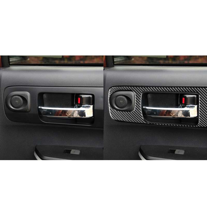 4 PCS / Set Carbon Fiber Car Door Inner Handle Decorative Sticker for Toyota Tundra 2014-2018, Right