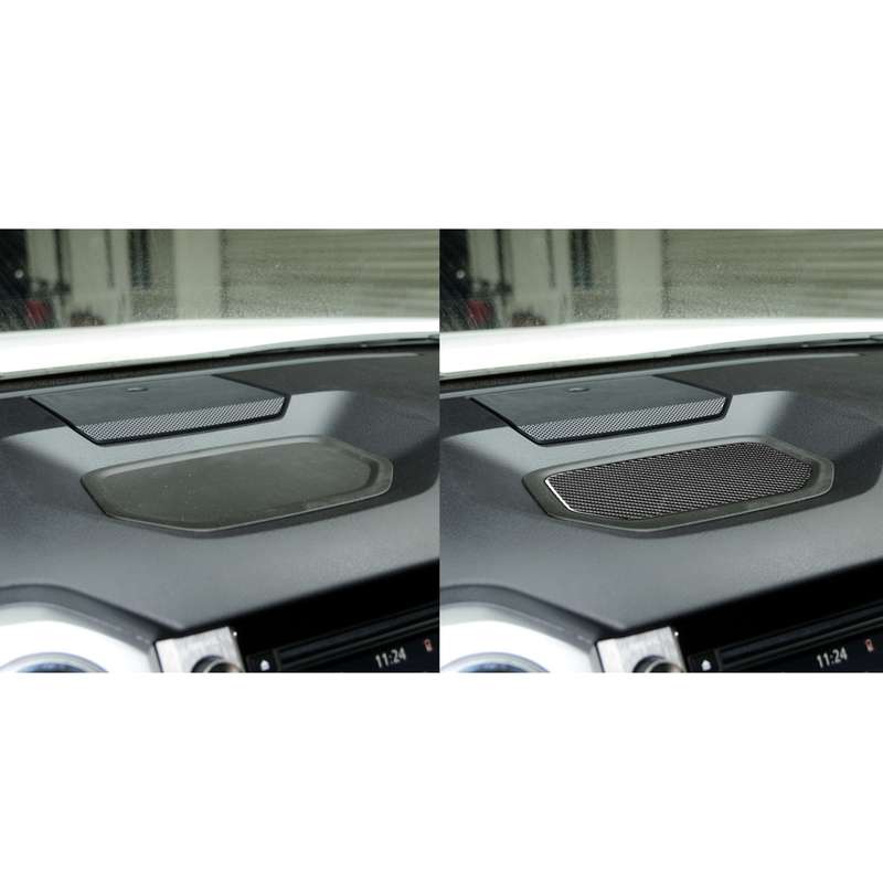 Carbon Fiber Car Dashboard Storage Box Mat Decorative Sticker for Toyota Tundra 2014-2018, Left Righ